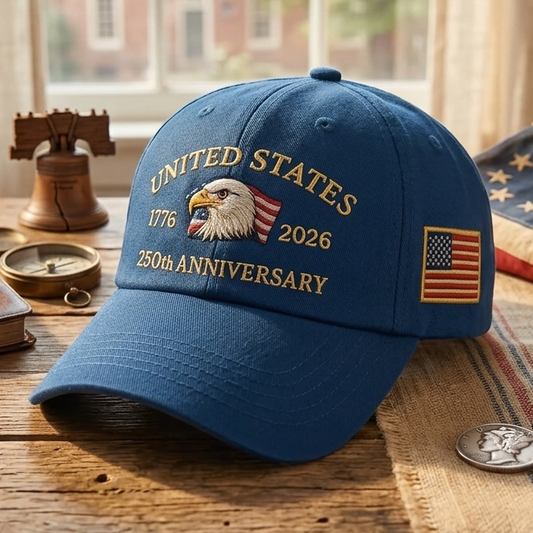 US 250th Anniversary Embroidered Baseball Cap