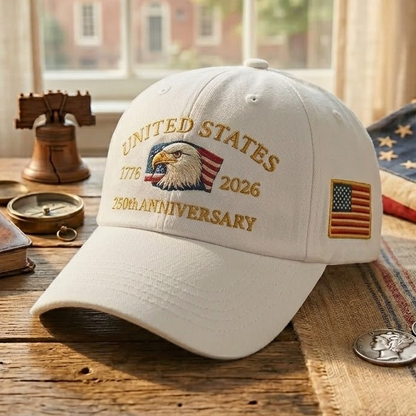 US 250th Anniversary Embroidered Baseball Cap