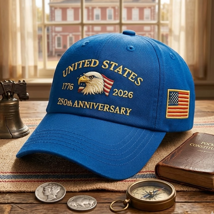 US 250th Anniversary Embroidered Baseball Cap