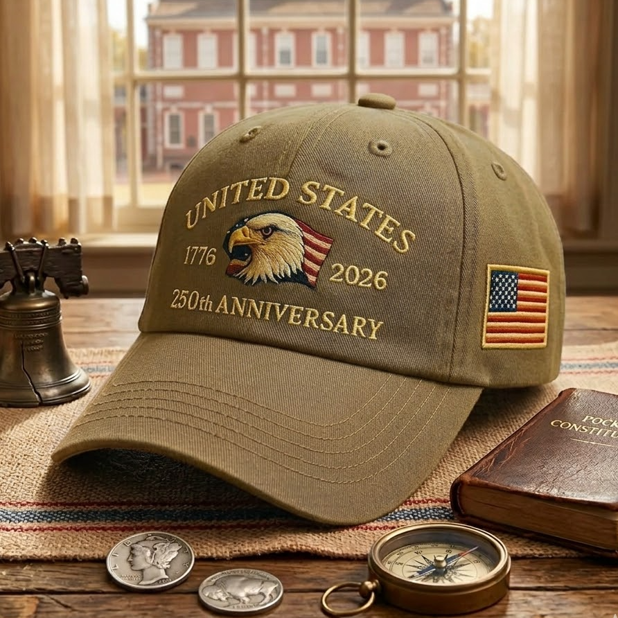 US 250th Anniversary Embroidered Baseball Cap