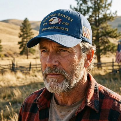 US 250th Anniversary Embroidered Baseball Cap