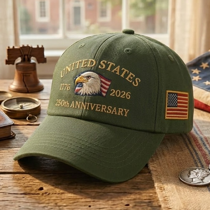 US 250th Anniversary Embroidered Baseball Cap